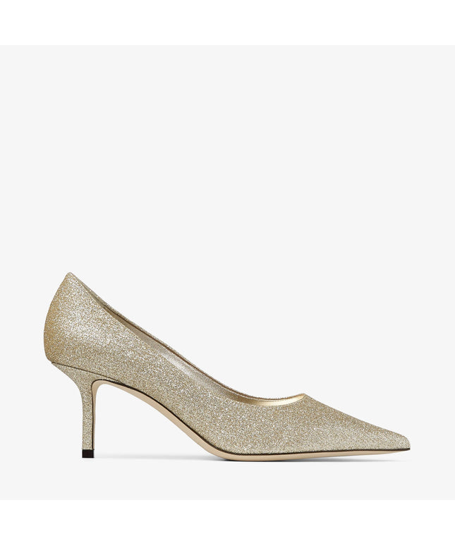 Love 65 Gold Glitter Pumps