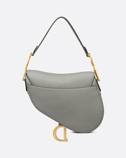 Saddle Bag with Strap Latte Grained Calfskin