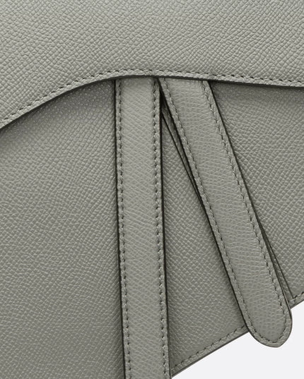 Saddle Bag with Strap Latte Grained Calfskin