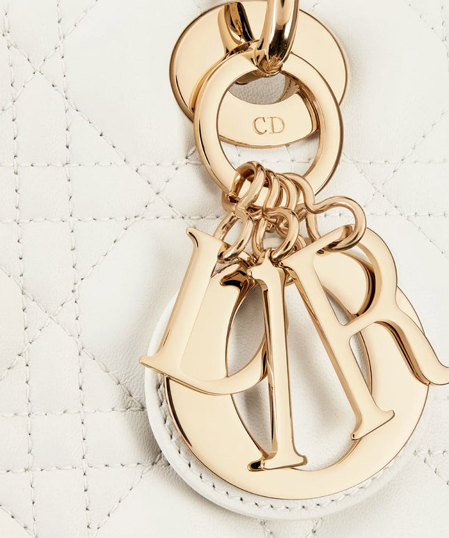 Medium Lady Dior Bag Latte Cannage Lambskin