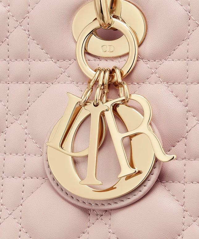 Medium Lady Dior Bag Powder Pink Cannage Lambskin