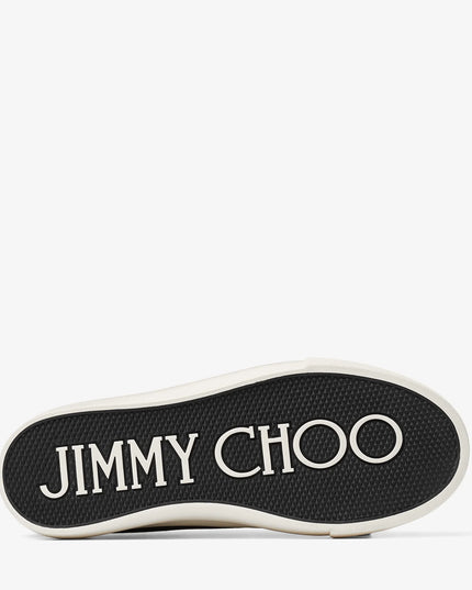 Palma Maxi F Black and Latte Canvas Platform Trainers with Embroidered Logo