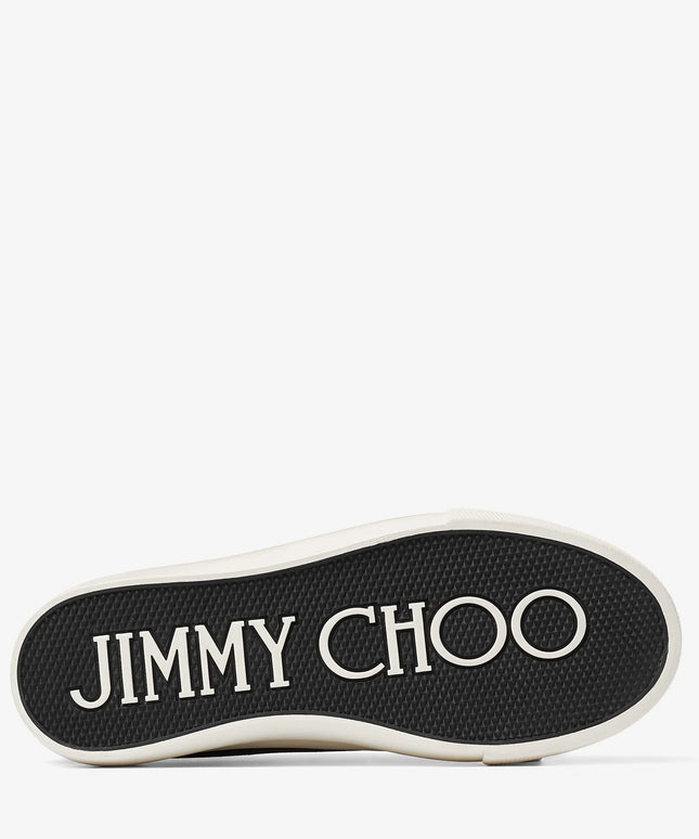 Palma Maxi F Black and Latte Canvas Platform Trainers with Embroidered Logo