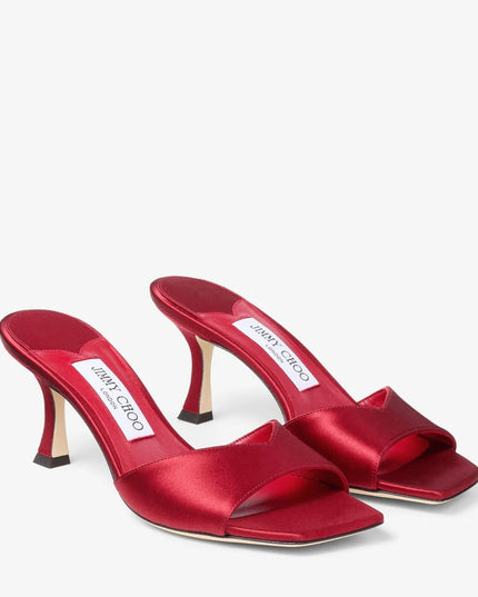 Skye 70 Ruby Red Satin Sandals