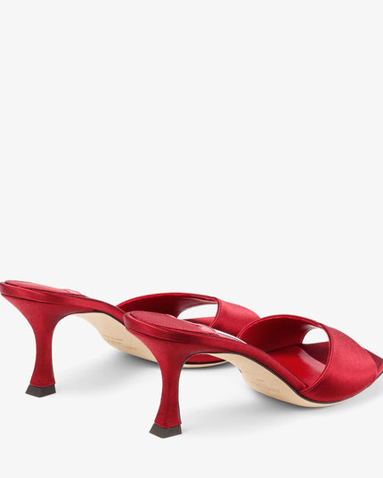 Skye 70 Ruby Red Satin Sandals