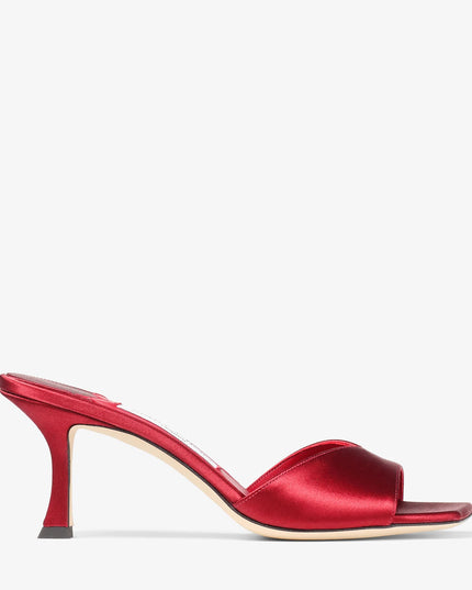 Skye 70 Ruby Red Satin Sandals