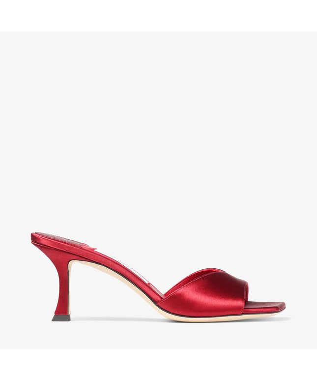 Skye 70 Ruby Red Satin Sandals