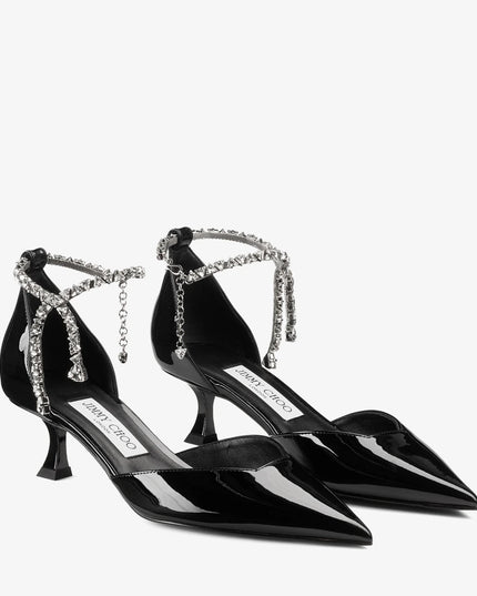 Stevie 50 Black Patent Leather Pumps