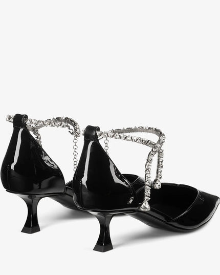 Stevie 50 Black Patent Leather Pumps