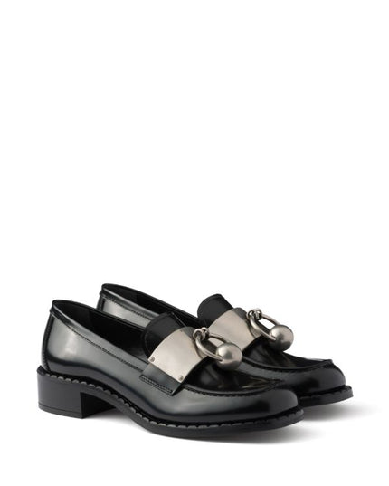 Prada
brushed leather loafers