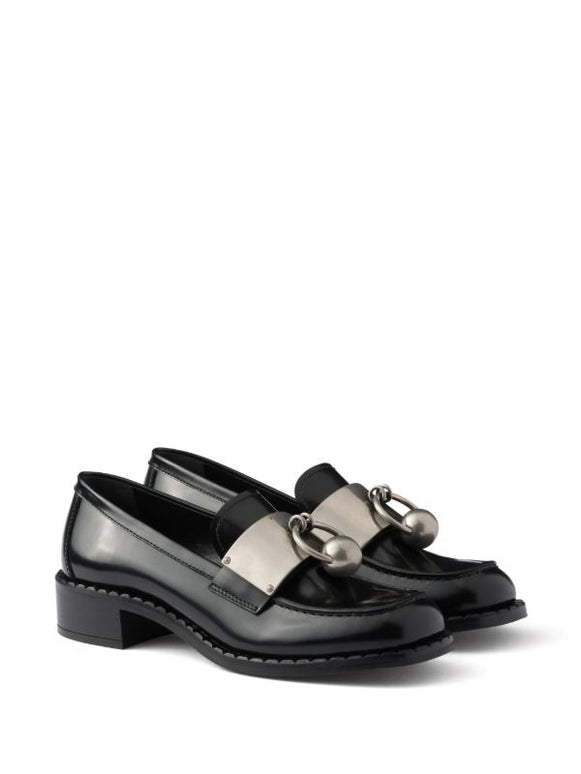 Prada
brushed leather loafers