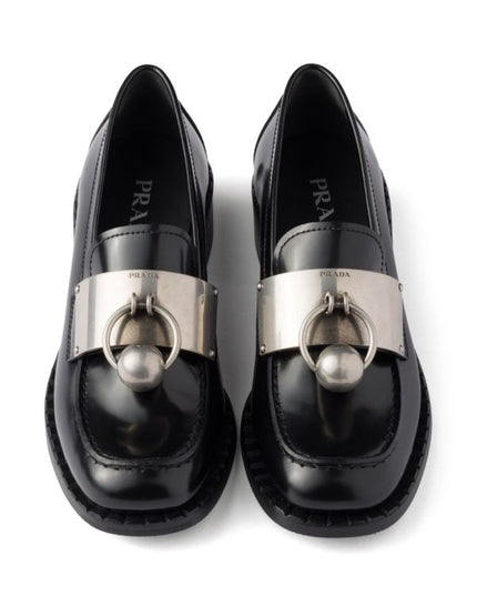 Prada
brushed leather loafers
