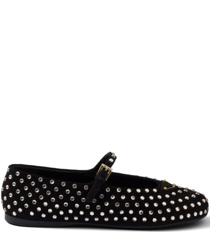 Prada
crystal-embellished ballerina shoes