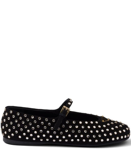 Prada
crystal-embellished ballerina shoes
