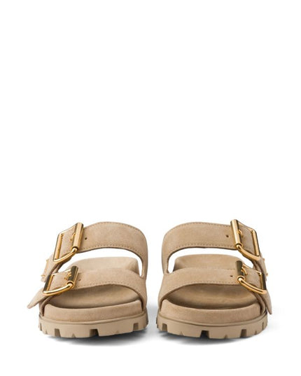 Prada
triangle-logo suede slides