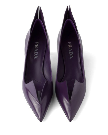 Prada
55mm brushed leather pumps
