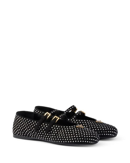 Prada
crystal-embellished ballerina shoes