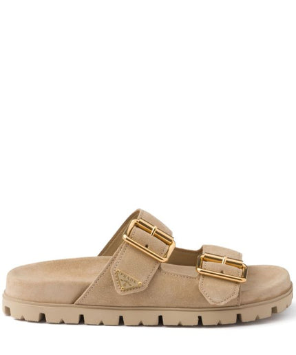 Prada
triangle-logo suede slides