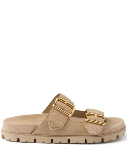 Prada
triangle-logo suede slides