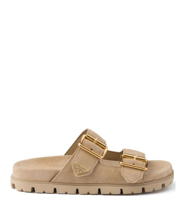 Prada
triangle-logo suede slides