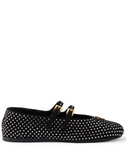 Prada
crystal-embellished ballerina shoes
