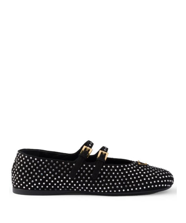 Prada
crystal-embellished ballerina shoes