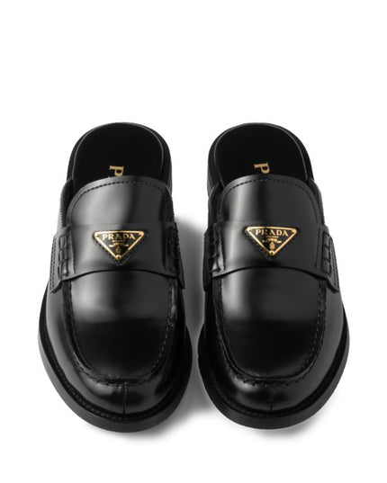 Prada
brushed leather mules