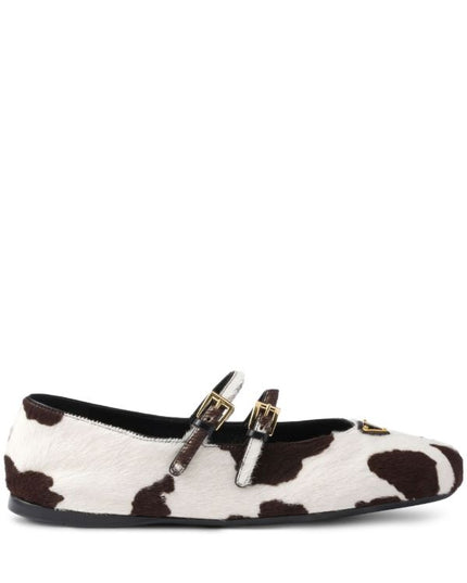 Prada triangle-logo animal-print sandals