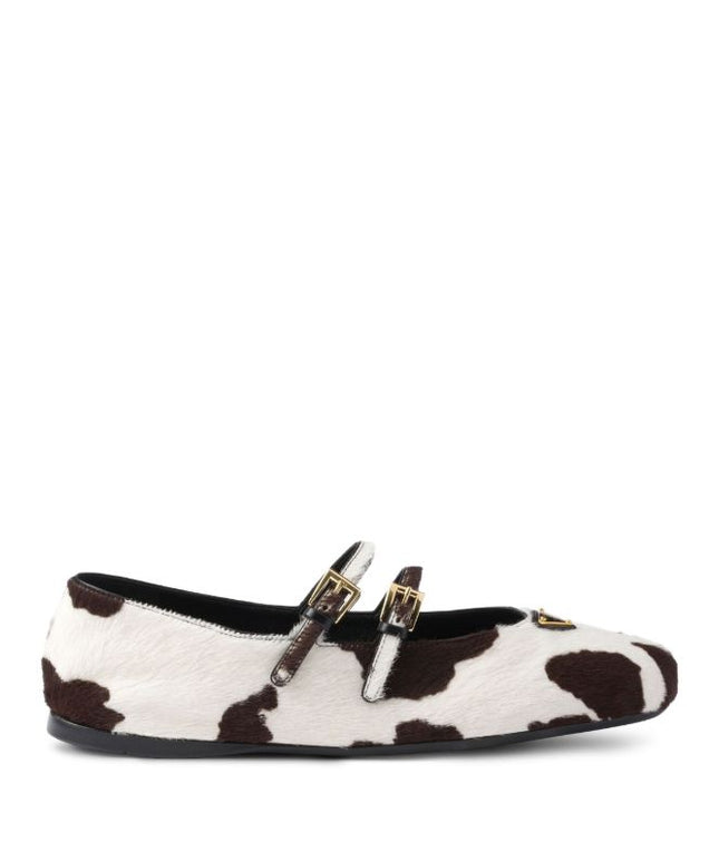 Prada triangle-logo animal-print sandals