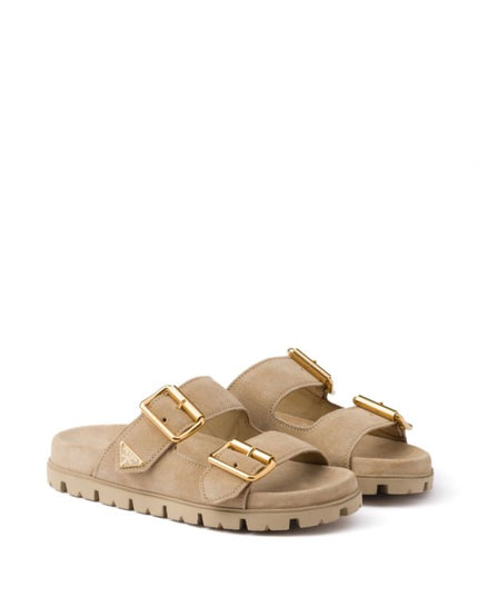 Prada
triangle-logo suede slides