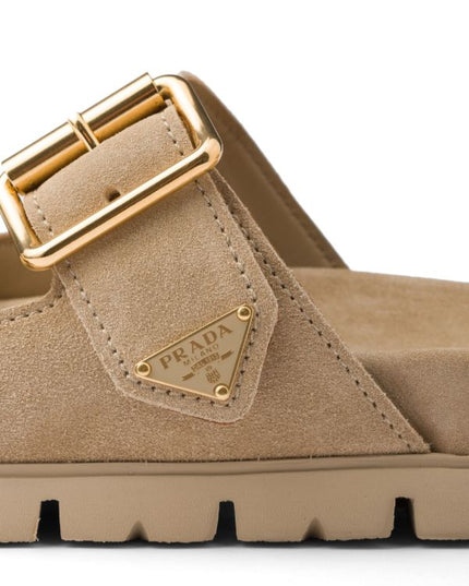 Prada
triangle-logo suede slides