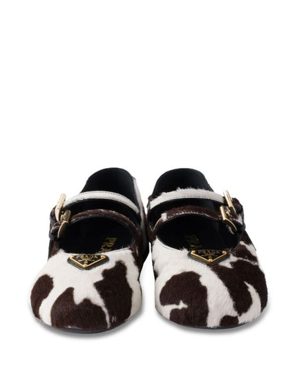 Prada triangle-logo animal-print sandals