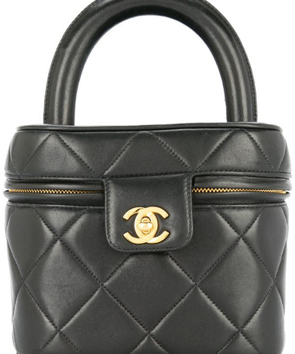 CHANEL Quilted Cosmetic Vanity Hand Bag