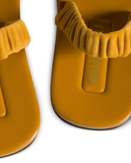 Miu Miu
ruched suede sandals