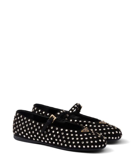 Prada
crystal-embellished ballerina shoes