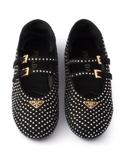 Prada
crystal-embellished ballerina shoes