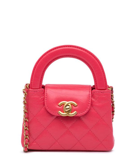 Chanel Mini Nano Aged Calfskin Kelly Shopper Bag