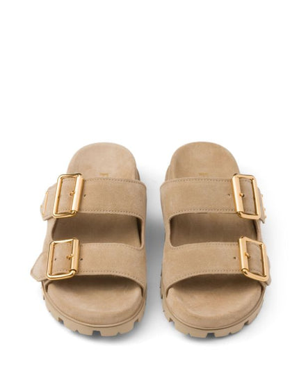 Prada
triangle-logo suede slides