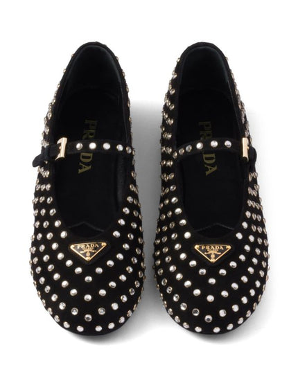 Prada
crystal-embellished ballerina shoes