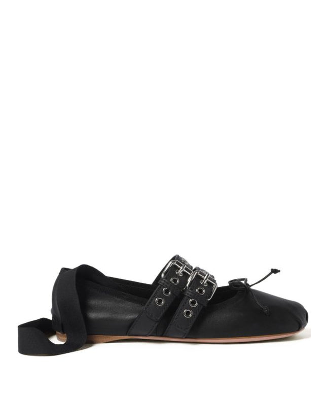 Miu Miu
buckled leather ballerina shoes