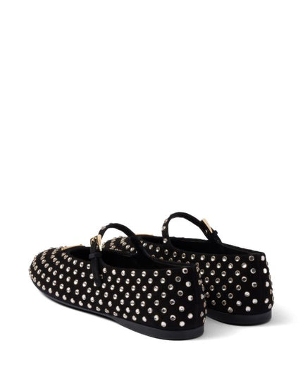 Prada
crystal-embellished ballerina shoes