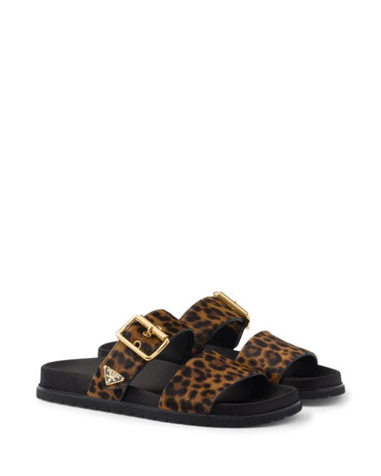 Prada
triangle-logo animal-print sandals