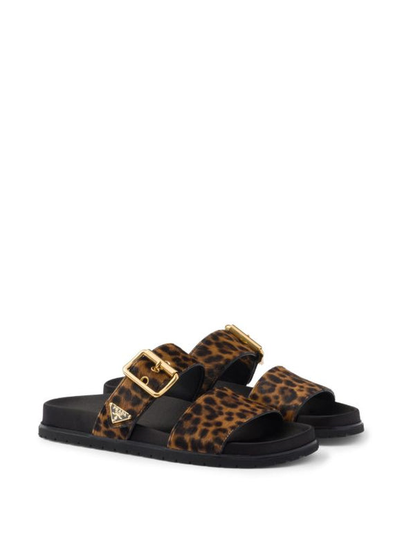 Prada
triangle-logo animal-print sandals