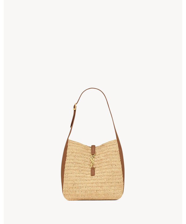 le 5 à 7 supple small in raffia and leather