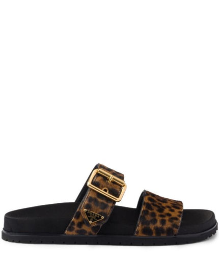 Prada
triangle-logo animal-print sandals