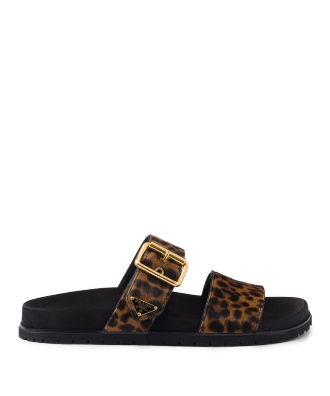 Prada
triangle-logo animal-print sandals